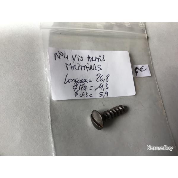 VENDU PAR LE-CUIRASSIER N�4 VIS BOIS D'ARMES MILITAIRES