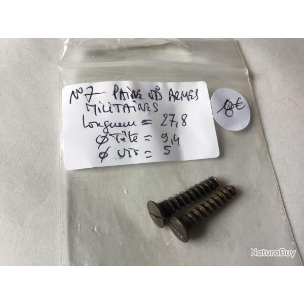 VENDU PAR LE-CUIRASSIER N�7 PAIRE DE VIS D' ARMES MILITAIRES