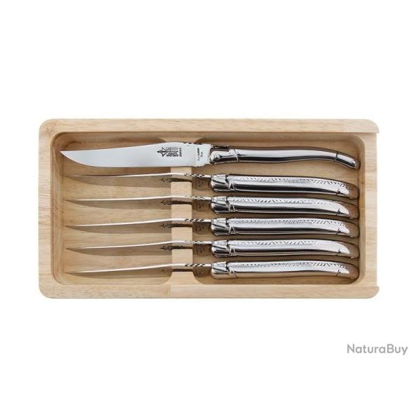 COF.6 LAGUIOLE TABLE G.DAVID PLEIN MANCHE INOX 23CM G.DAVID