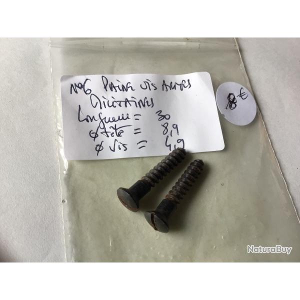 VENDU PAR LE-CUIRASSIER N�6 PAIRE DE VIS POUR ARMES MILITAIRE