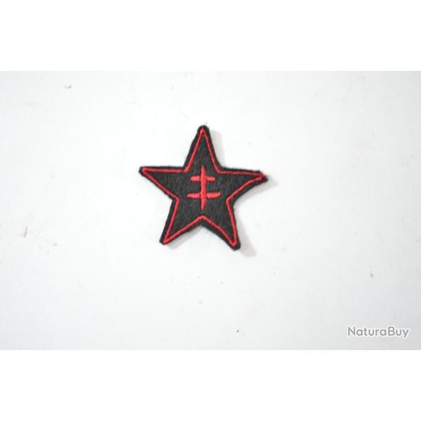 Insigne / patch miniature (petite taille) �toile et croix de Lorraine, Commandos de France, WW2 FFI