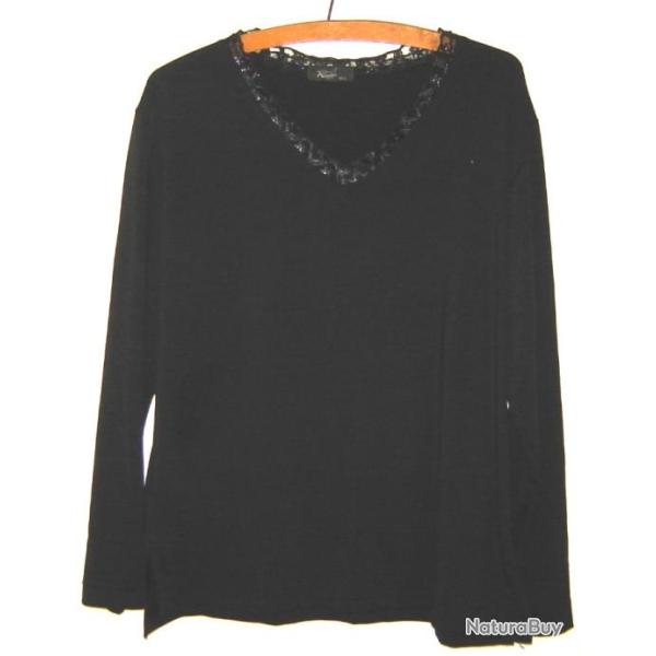 sous pull noire femme
