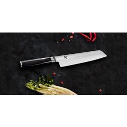 Couteau Santoku Kai Shun Premier Tim M&auml;lzer Minamo 20 cm - Lame Damas, Manche Pakka Noir