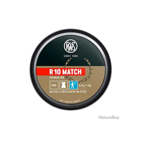 Plombs RWS R10 match Pistol diam�tre 4.50 4.51mm