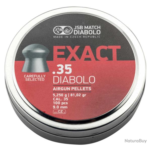 PLOMBS JSB EXACT T�TE RONDE 9 MM (CAL. 35)