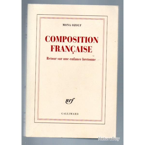 Composition fran�aise: Retour sur une enfance bretonne de mona ozouf , bretagne nord