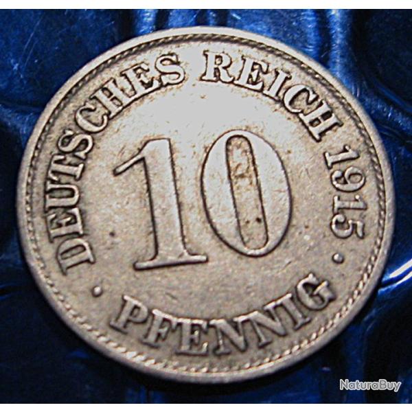 ALLEMAGNE piece de 10 pfenning 1915 cupronickel ttb