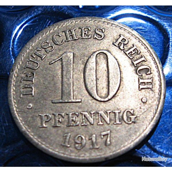 ALLEMAGNE piece de 10 pfenning 1917 zinc ttb