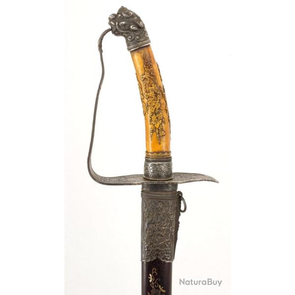 LUXUEUX SABRE D'APPARAT DE DIGNITAIRE INDOCHINE VIETNAM XIX� Collection Tr�s bon XIX eme