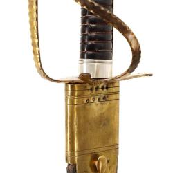 ETONNANT FORT SABRE D'OFFICIER DE MARINE EPOQUE REVOLUTIONNAIRE - FRANCE DIRECTOIRE Bon Collection F