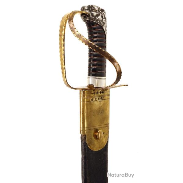 ETONNANT FORT SABRE D'OFFICIER DE MARINE EPOQUE REVOLUTIONNAIRE - FRANCE DIRECTOIRE Bon Collection F