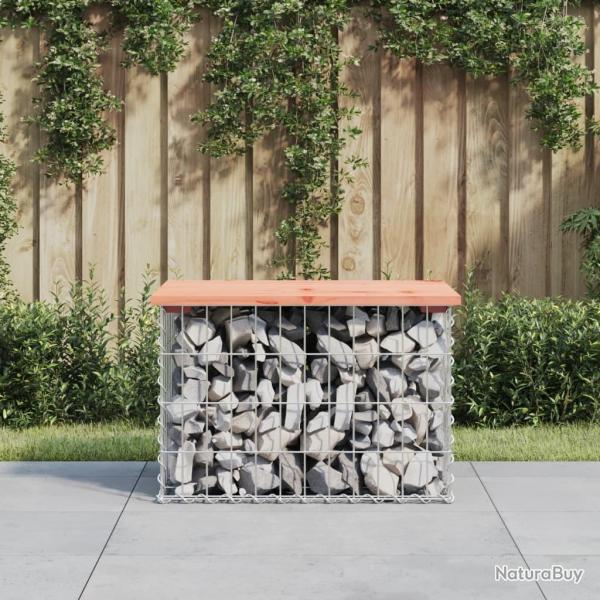 Banc de jardin design gabion 63x44x42 cm bois massif de douglas alsavelo