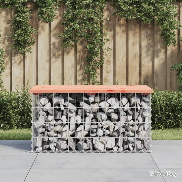 Banc de jardin design gabion 83x44x42 cm bois massif de douglas alsavelo