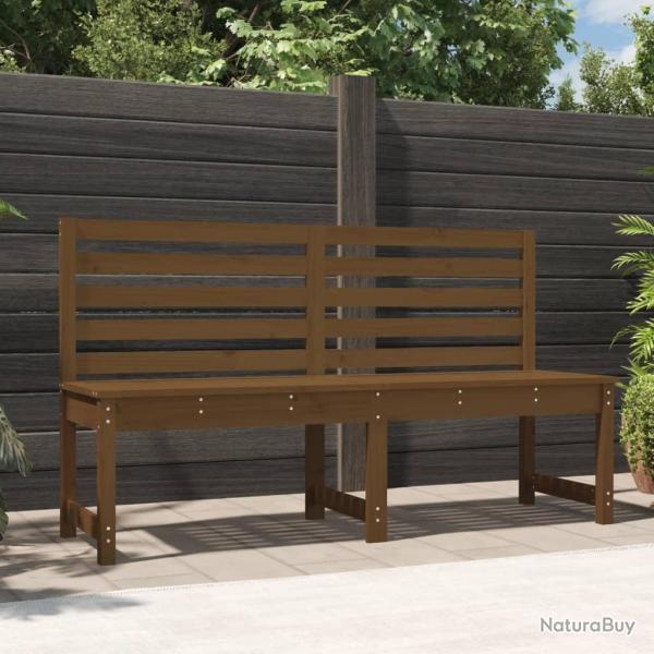 Banc de jardin marron miel 157,5 cm bois de pin massif alsavelo
