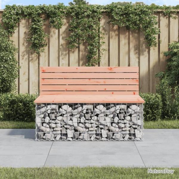 Banc de jardin design gabion 103x70x65cm bois massif de douglas alsavelo
