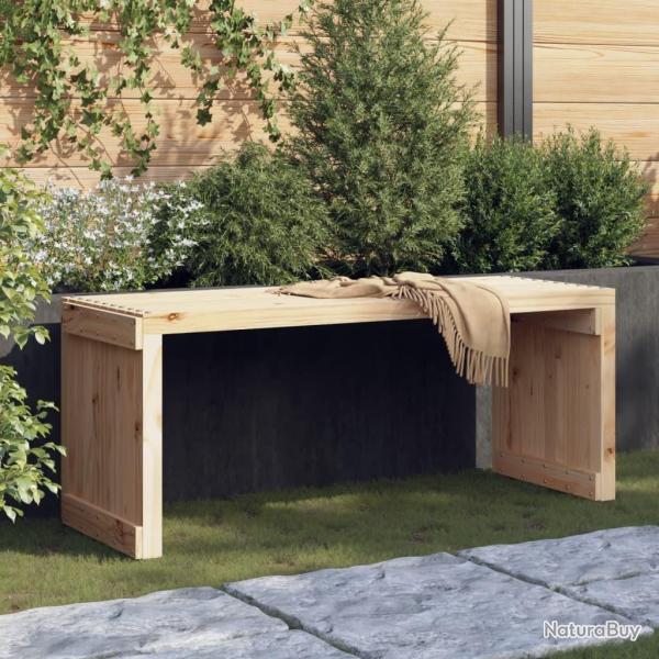 Banc de jardin extensible 212,5x40,5x45 cm bois massif de pin alsavelo