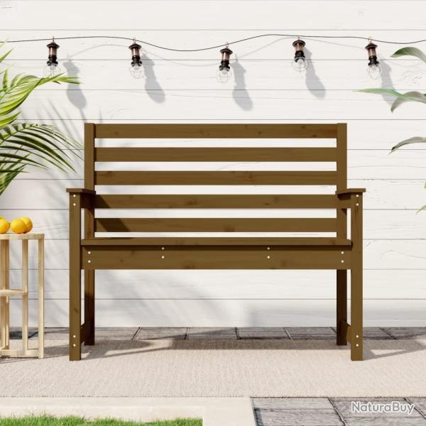 Banc de jardin marron miel 109x48x91,5 cm bois de pin massif alsavelo