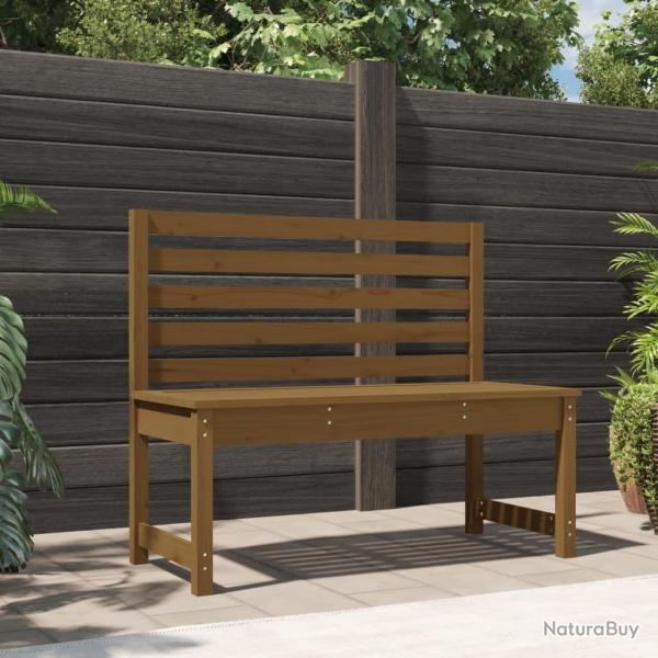 Banc de jardin marron miel 109 cm bois de pin massif alsavelo