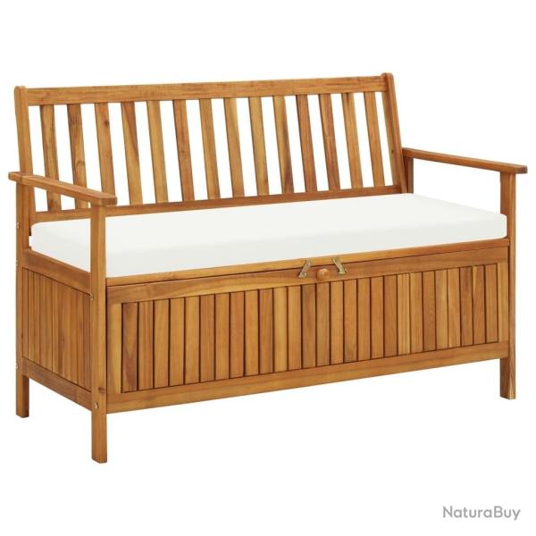 Banc de rangement de jardin Bois d'acacia solide 120x63x84 cm alsavelo