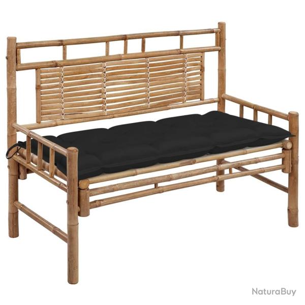 Banc de jardin avec coussin 120 cm Bambou alsavelo