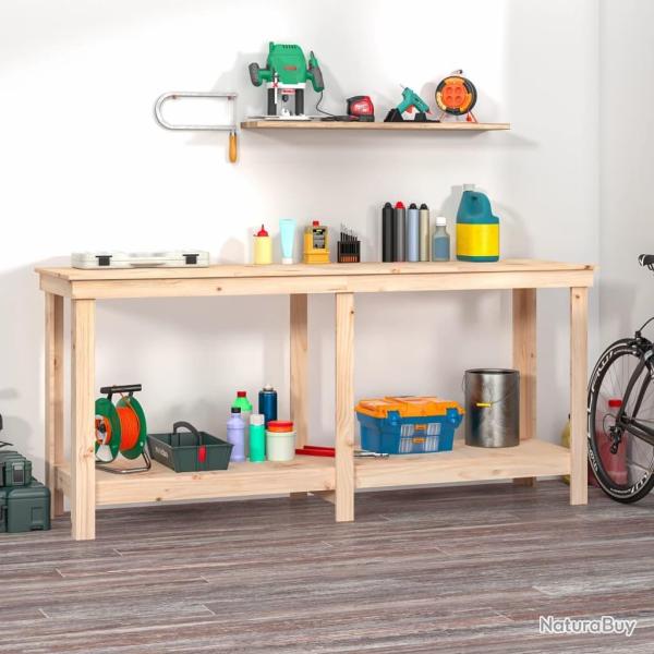 Banc de travail 180x50x80 cm Bois de pin massif alsavelo