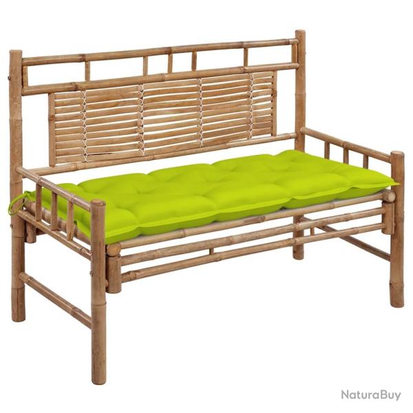 Banc de jardin avec coussin 120 cm Bambou alsavelo