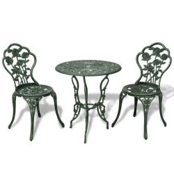 bistro 3 pcs Aluminium coul&eacute; Vert
