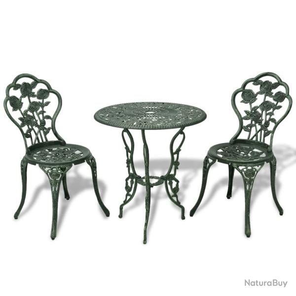 bistro 3 pcs Aluminium coul� Vert