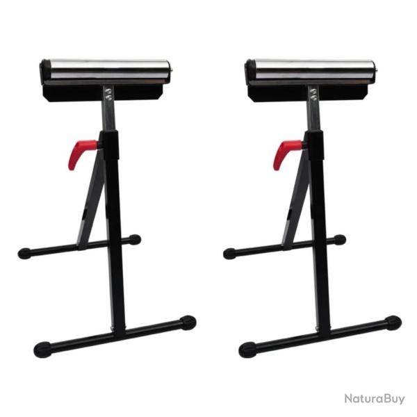 Ensemble de 2 supports r�glables de rouleau