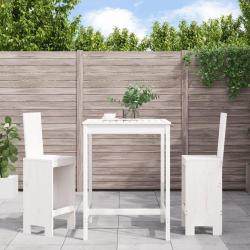 bar de jardin 3 pcs blanc bois de pin massif alsavelo
