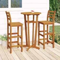bar de jardin 3 pcs bois d'acacia solide