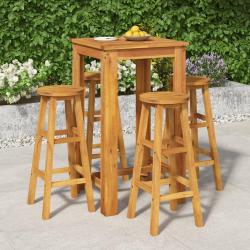 bar de jardin 5 pcs bois d'acacia solide alsavelo