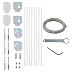 Ensemble d'accessoires pour &eacute;cran de balcon 29 pcs alsavelo
