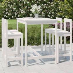 bar de jardin 5 pcs blanc bois massif de pin alsavelo