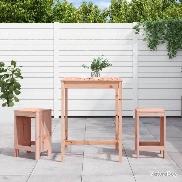 bar de jardin 3 pcs bois massif de Douglas alsavelo
