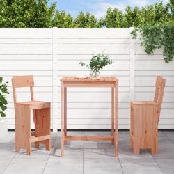 bar de jardin 3 pcs bois massif de Douglas alsavelo