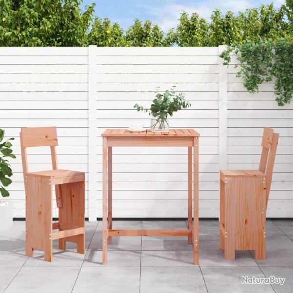 bar de jardin 3 pcs bois massif de Douglas alsavelo