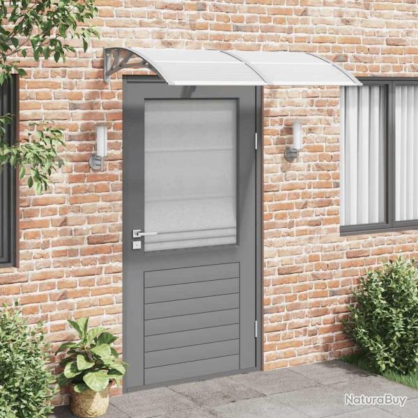 Auvent de porte Gris 150x75 cm Polycarbonate
