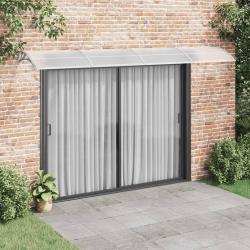 Auvent de porte Gris et transparent 400x75 cm Polycarbonate alsavelo
