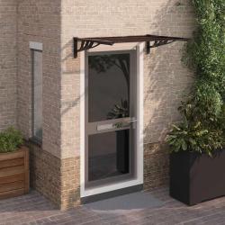 Auvent de porte Noir 122x90 cm Polycarbonate