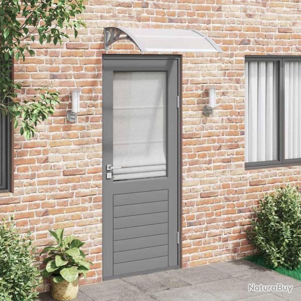 Auvent de porte Gris et transparent 80x75 cm Polycarbonate alsavelo