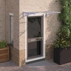 Auvent de porte Gris et transparent 122x90 cm Polycarbonate alsavelo
