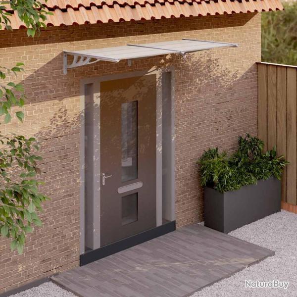 Auvent de porte Gris et transparent 199x90 cm Polycarbonate alsavelo