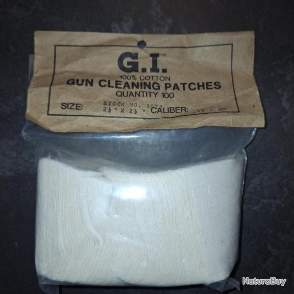 Paquet de chiffons calibr�s 45, colt 45 et autres U.S