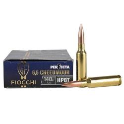 Munitions FIOCCHI calibre 6.5 Creedmoor Perfecta HPBT 140gr - 9g x20