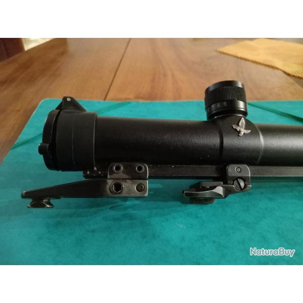 lunette swarovski habitch 1.25-4x24 � rail tourelle lumineuse BE2 + montage pivotant partie haute
