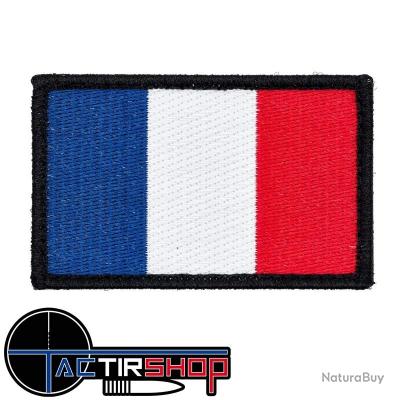 Patch PVC Drapeau Français – Relief, Velcro, 75x50 Mm, Résistant – Airsoft, Paintball, Tactique