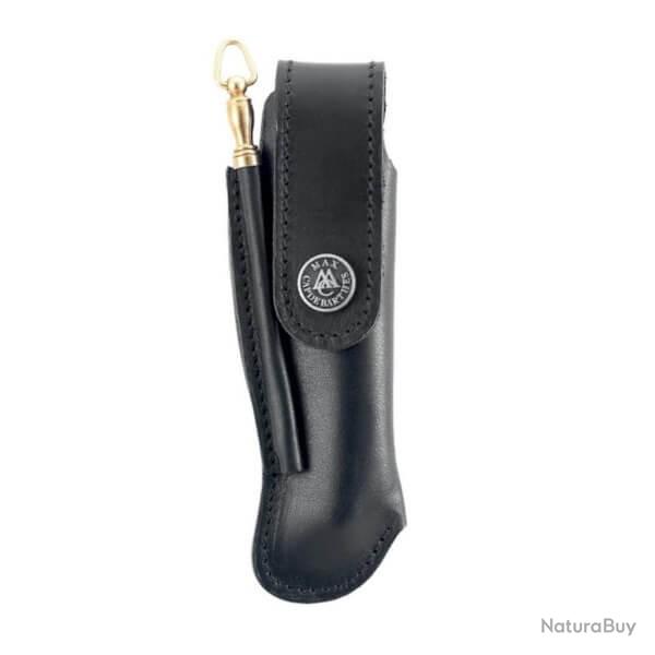 67312 Etui Max Capdebarthes cuir noir pour Laguiole avec fusil