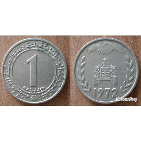 Algerie 1 Dinar 1972 Tracteur Piece Dinars