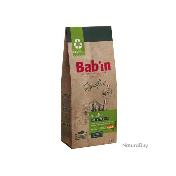 1 paquet de 6 kg de croquettes chien st�rilis�/ BAB'IN Mini St�rilised